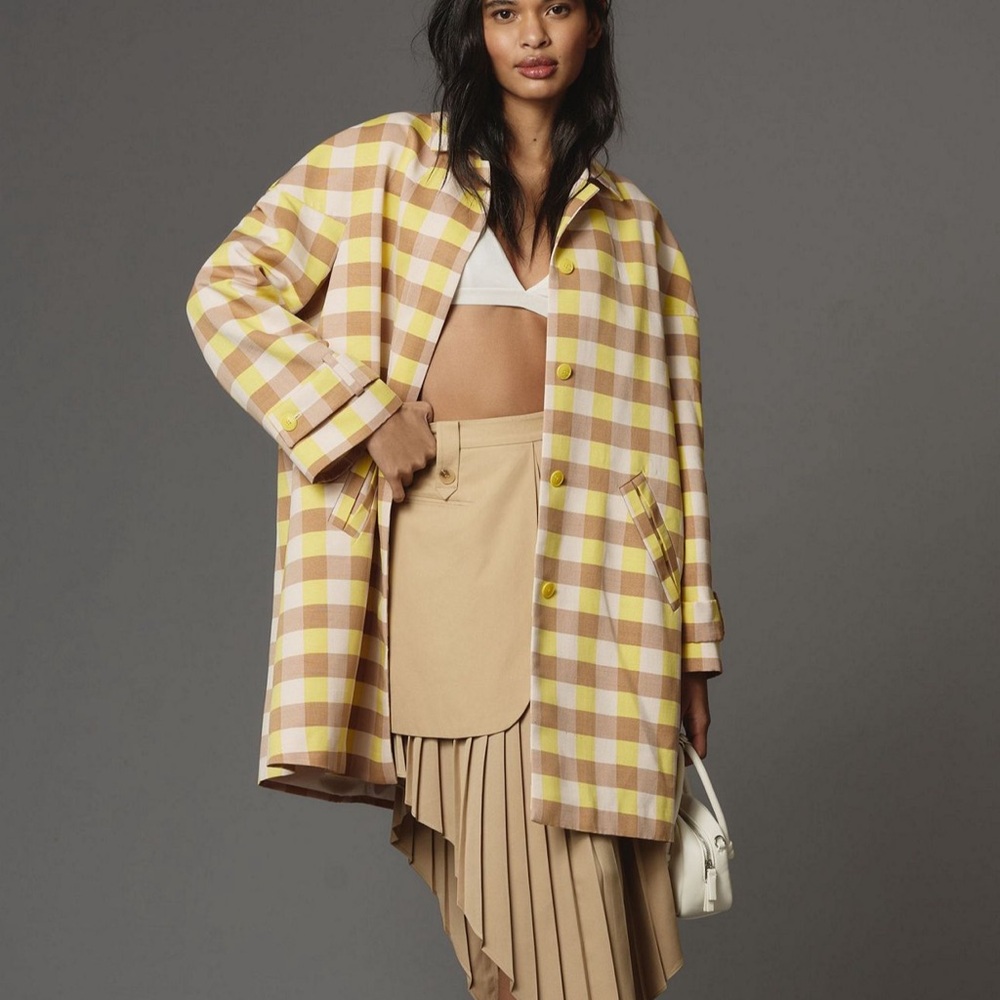 Maeve Gingham Swing Jacket - Picture 1 of 5